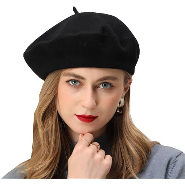 KIMMING Beret Hats for Women- Classic Wool French Beret